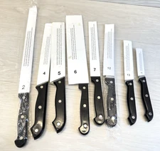 Lot of 8 Ronco Showtime Six Star Knives Mixed -Carving, Saw, Boning, Bread - New