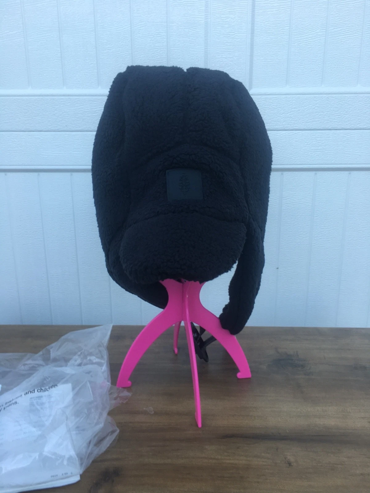 New Free People Black Ascend Fleece Trapper Hat