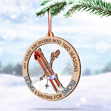 Skiing Ornament - Christmas Tree Decoration Hanging Ornament Ideas for Skier Lov