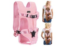 Dog Backpack Carrile, Legs Out Easy-Fit Dog Front Carrier For M dium Dogs Pink