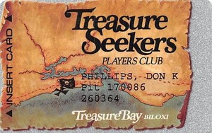 Treasure Bay Casino - Biloxi, MS - 6th Issue Slot Card with 1-888-777-9696