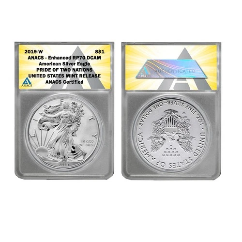 2019-W Enhanced Reverse Proof American Silver Eagle PR70