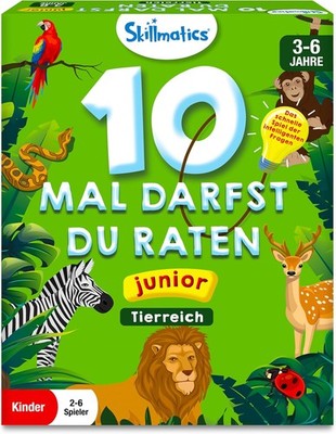 Skillmatics Kartenspiel - 10 Mal darfst du raten Junior Tierreich, Geschenke und