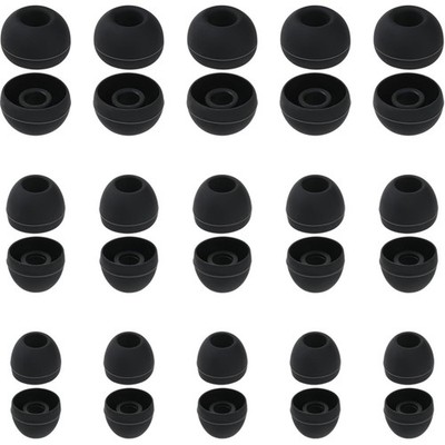 Pack of 30 silicone replacement earplugs, headphone ear pads, soft attachment...