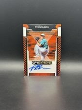 2025 Leaf Optichrome Orange Shimmer Auto Ryan Sloan #'d 3/4 Mariners