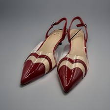 A New Day Women  s Shoes Slingback Kitten Heels Eleanor Heart Red Sz 8 New In Box