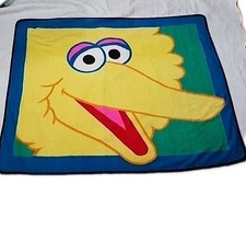 Vintage Sesame Street Big Bird Throw Fleece Blanket Owen 1997 50 x 62 Y2K