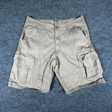 Wrangler Cargo Shorts Mens Size 34 Tan Khaki Authentics Stretch Classic Utility