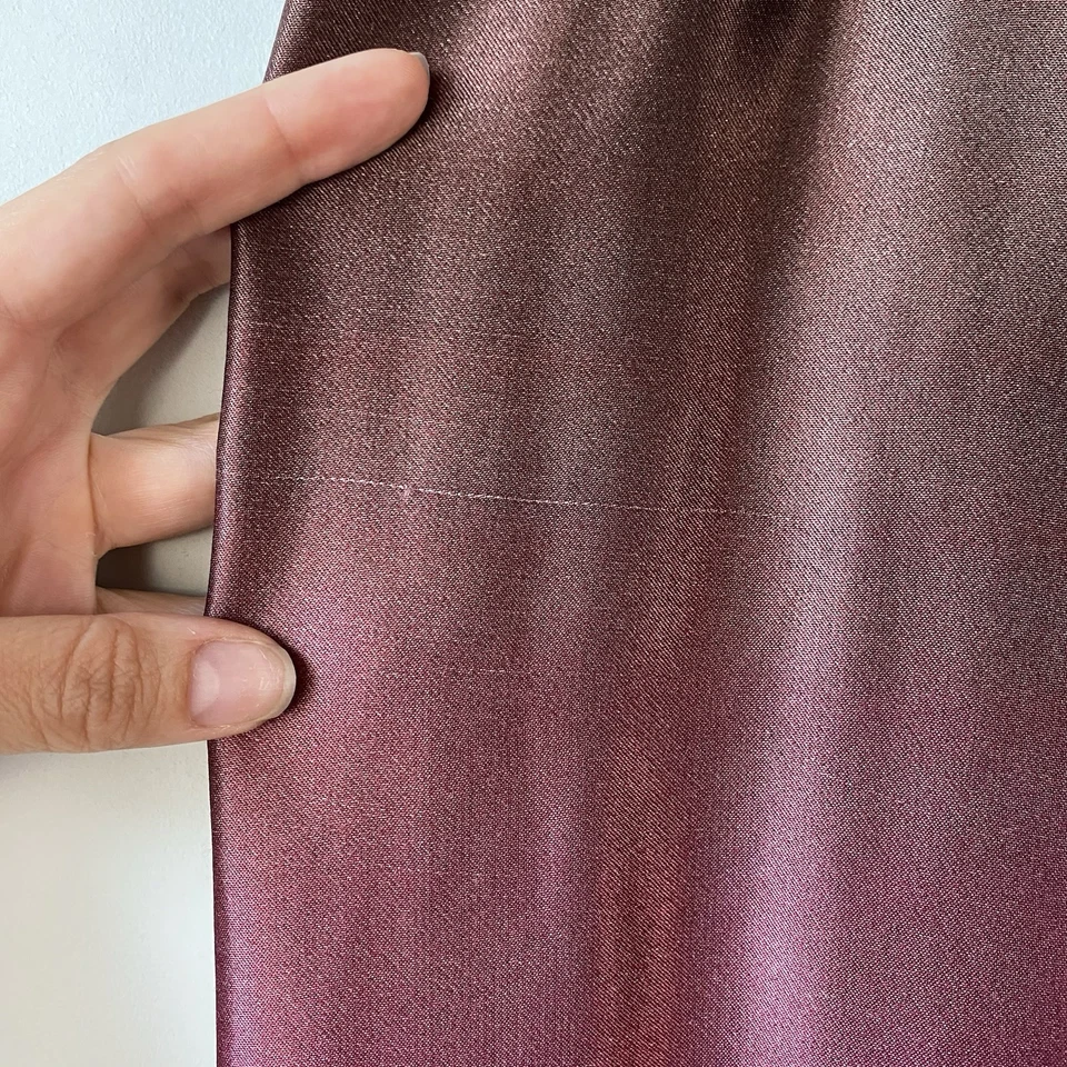 Vince Ombre Satinado Pierna Ancha Pull On Pantalones Remolacha/Noche Oscura Figura XL Foto 4 de 4