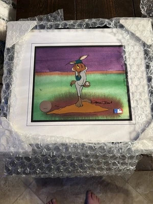 Chuck Jones Signed Bugs Bunny MLB UD Animation #80/100 Warner Bros 1991 Framed - Image 1 of 4