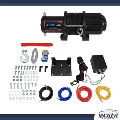 For Truck Trailer Pickup SUV Wireless Remote 4500 lbs 12V Electric Winch