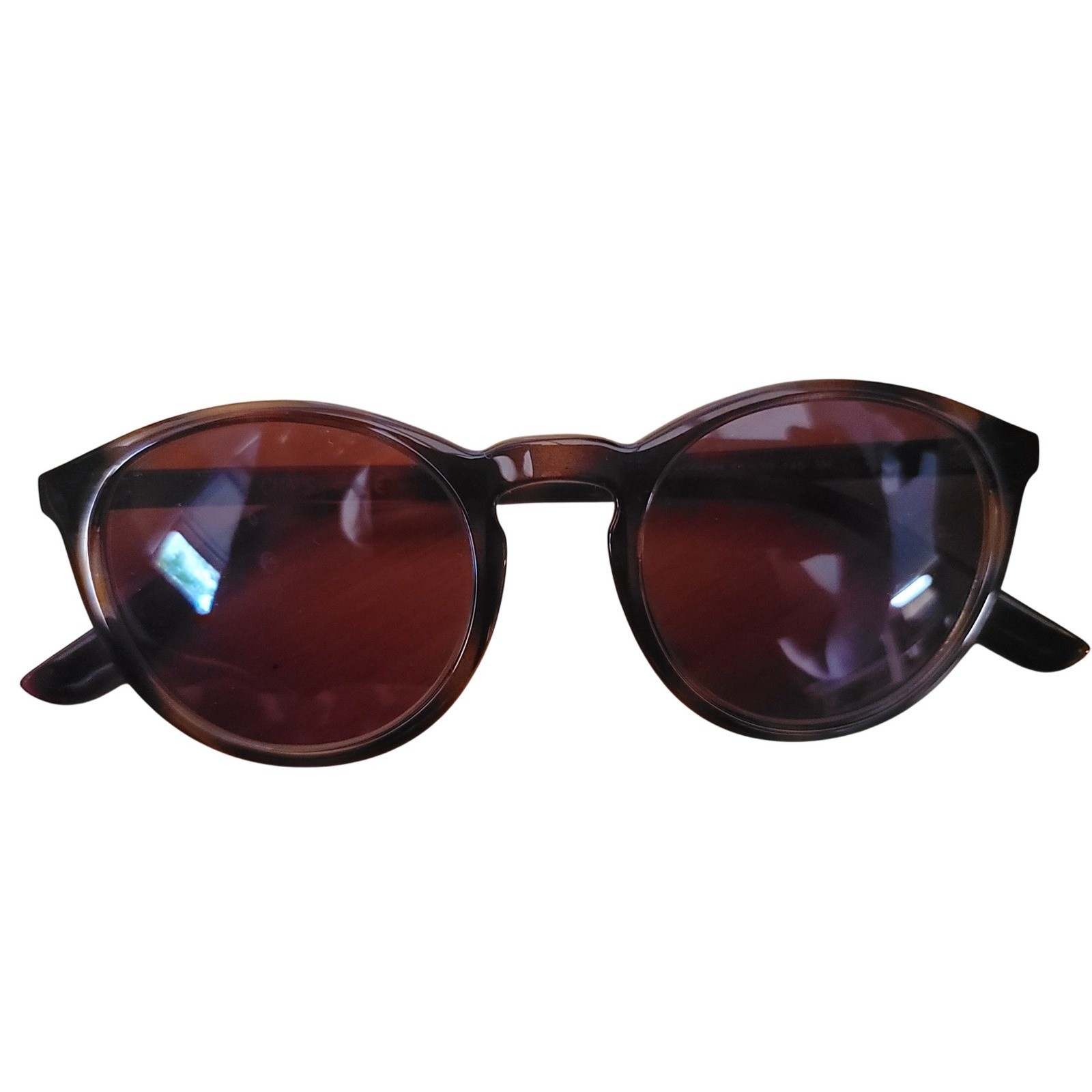 Chaps Tortoise Shell Round Sunglasses Designer Ey… - image 1