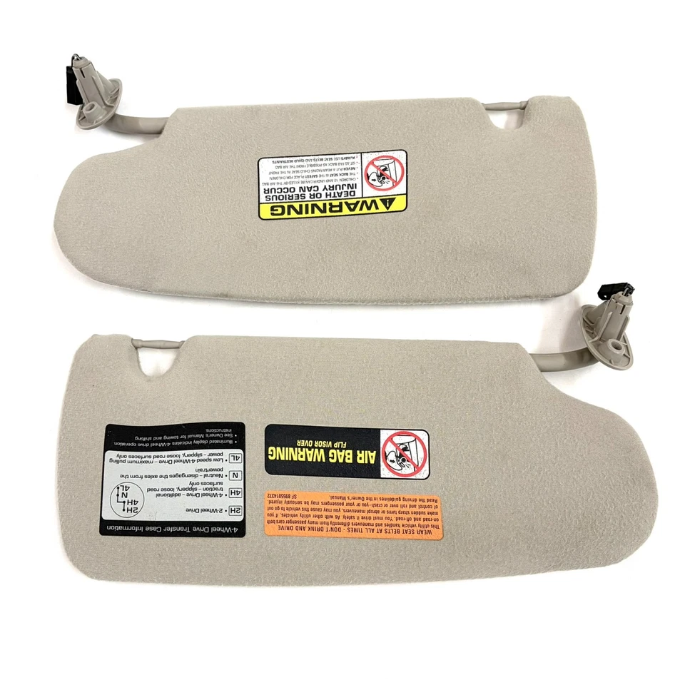 Parasoles Dodge Durango 2001-2003 OEM par pasajero conductor gris con luces Foto 3 de 3