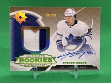 2019-20 UD Ultimate Collection Patch Auto Gold #150 Trevor Moore #88/99 RC