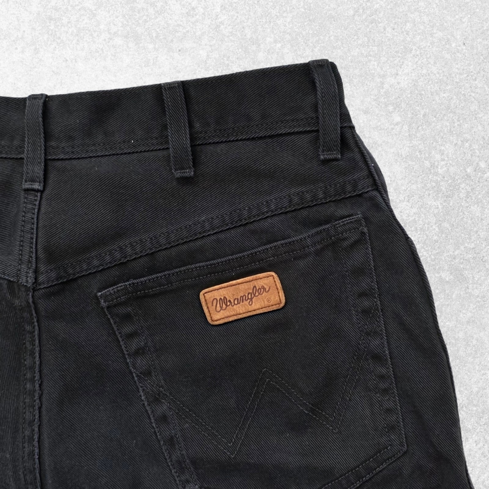 Wrangler Denim Shorts Jorts W33 (W34 Tag) Black Cut Off Frayed Men's Summer image 3