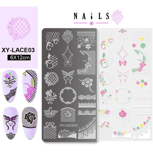 Stainless Steel Nail Art Stamping Plates Nail Design Reusable Stencils Template - Picture 10 of 20