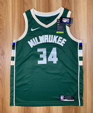 New Nike Bucks Giannis Antetokounmpo Authentic Jersey Mens Size Large CW3672-329