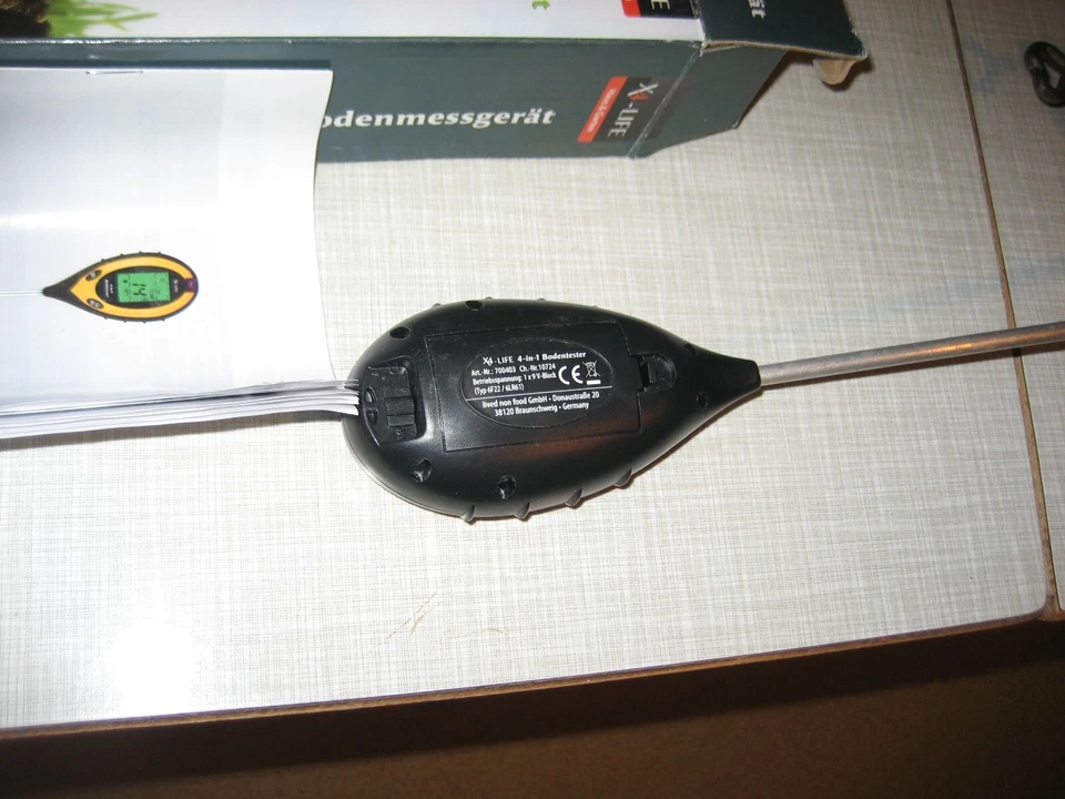 X4-Life digitales Bodenmessgerät 4 in 1 Bodentester Schwarz, Gelb - Bild 2 von 2