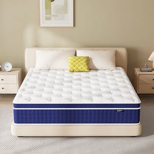 12" 14 Inch Hybrid Spring Gel Memory Foam Queen Mattress in a Box Full King Size