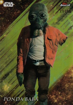 2018 Star Wars Finest, Ponda Baba #73 Gold Refractor Base Card Parallel #40/50
