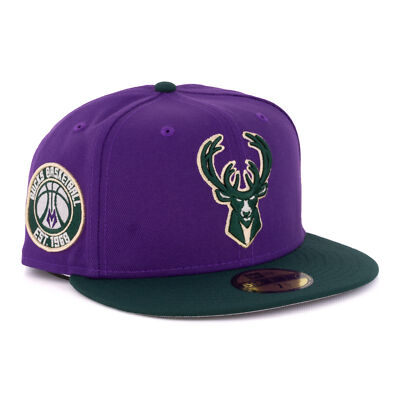 New Era 59Fifty NBA Milwaukee Bucks Fitted Cap Kappe purple 97950