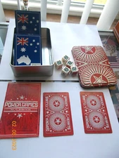 Dice Poker Game with 2 Decks of Cards, Philip Morris Tin & Poker Games Rulebook