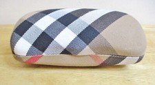 Burberry Nova Check Plaid Hard Clam Shell Sunglass / Eyeglass Case, Italy