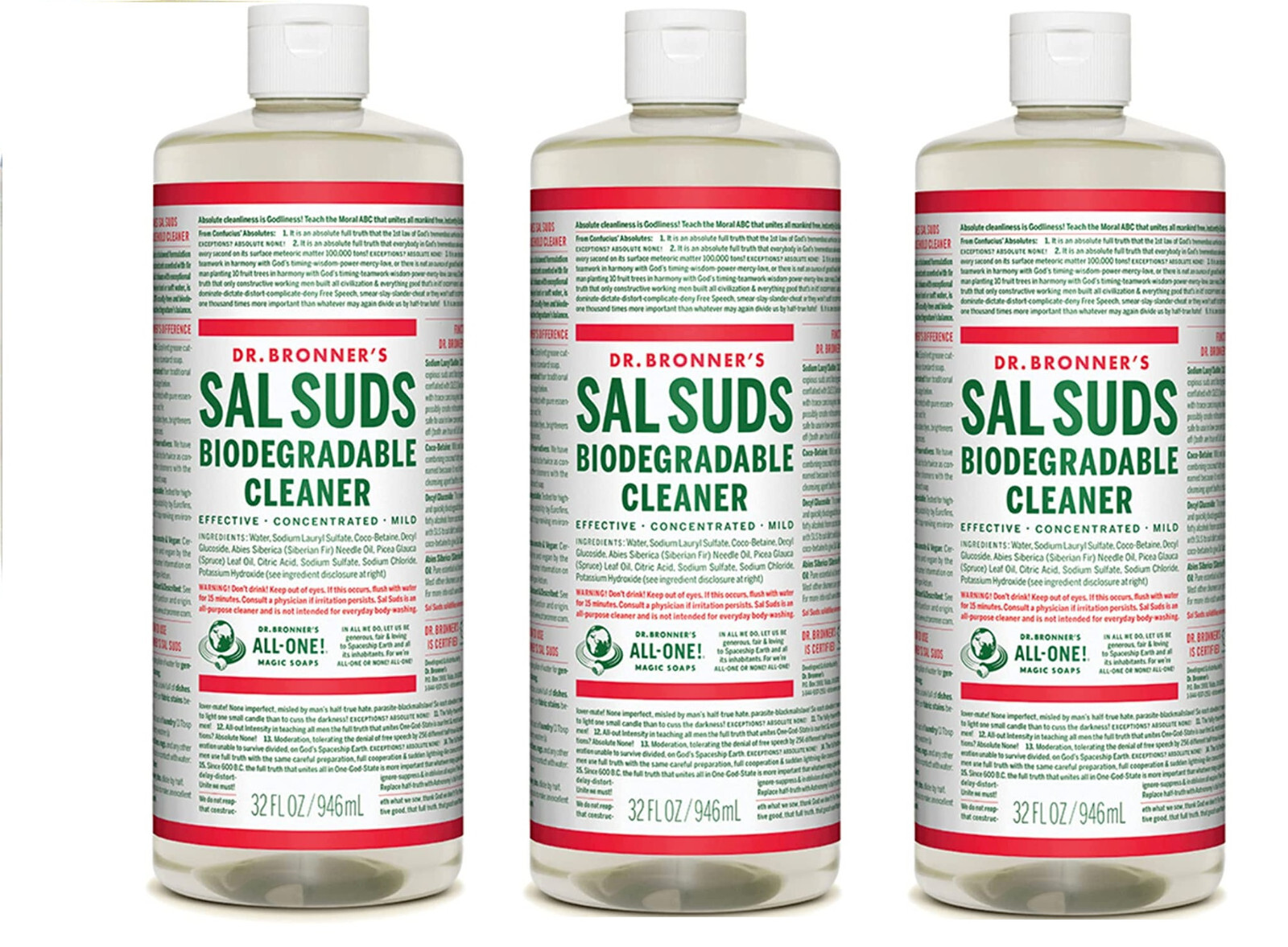 Dr. Bronner's Biodegradable Organic Sal Suds Liquid Cleaner 32 oz