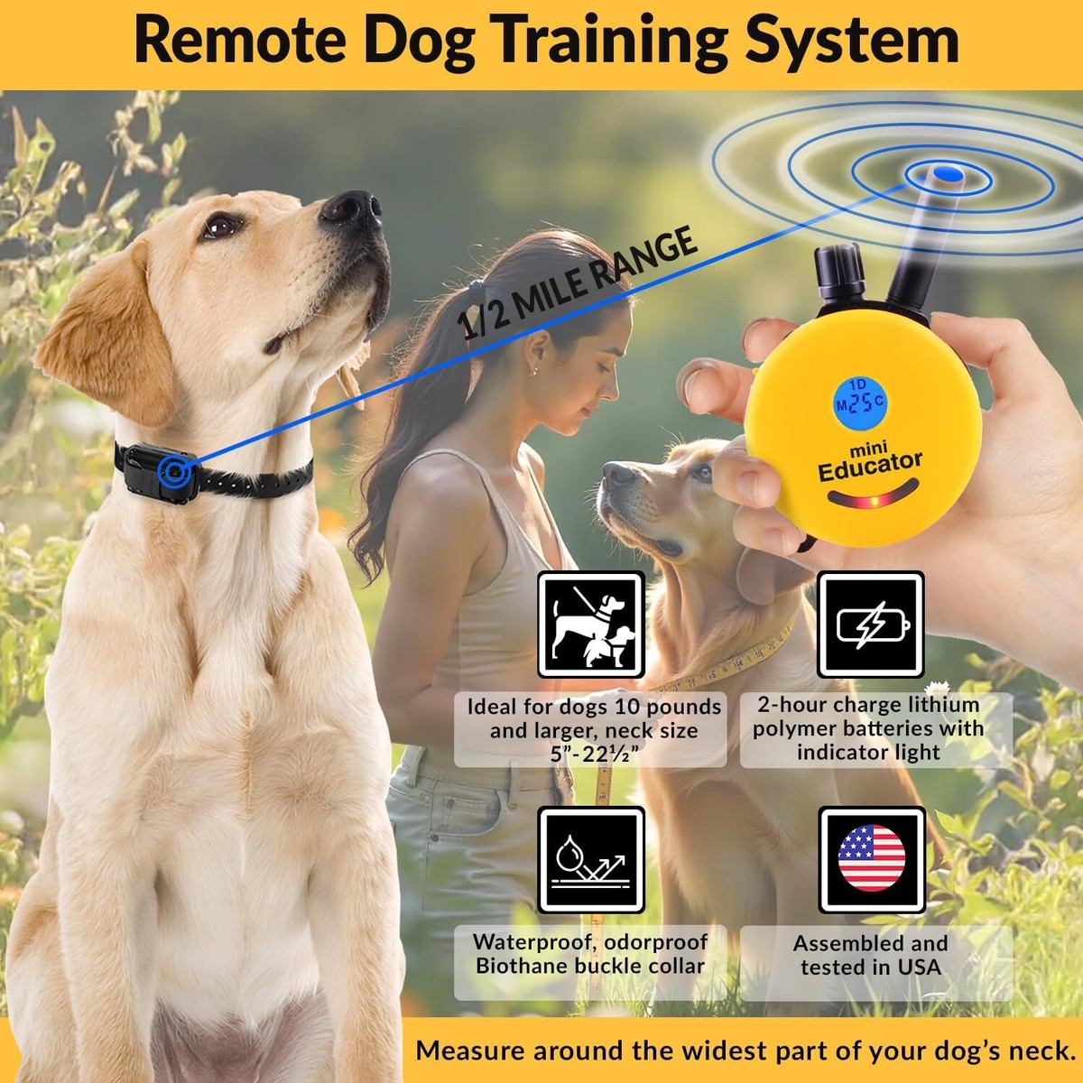 Educator e-Collar Mini Educator 1/2 Mile Remote Dog Trainer ET-300 ET-302