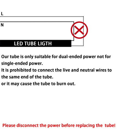 36W T8 LED Tube Light 45.8in V Shape FA8 Fluorescent Bulb Replacement F48T12 - Picture 13 of 13