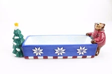 St Nicholas Square Winter Friends Tidbit Dish Crackers Serving Dish Snack Tray 