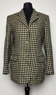 Isaia Napoli Tweed Long Blazer Wolle Gr 42 Jackett Sakko Jacke 6884