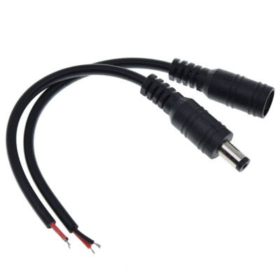 5.5 x 2.1 mm Plug DC Male Female Cable Wire Connector diy Adapter Cord Plug Jack