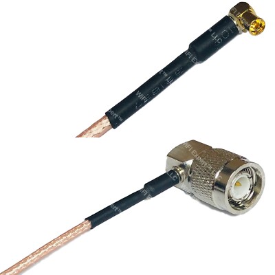 RG316 MMCX FEMALE ANGLE to TNC Male Angle RF Cable Rapid-SHIP LOT