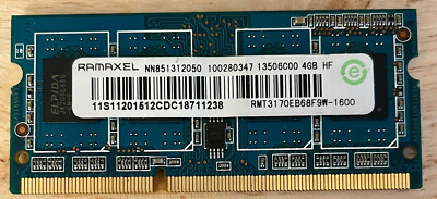 Ramaxel RMT3170EB68F9W-1600 4GB PC3L-12800S DDR3 1600MHz SO-DIMM