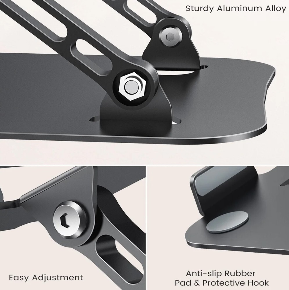 Adjustable Foldable Laptop Stand for Desk Fits 10 to 16 Inch Computers  