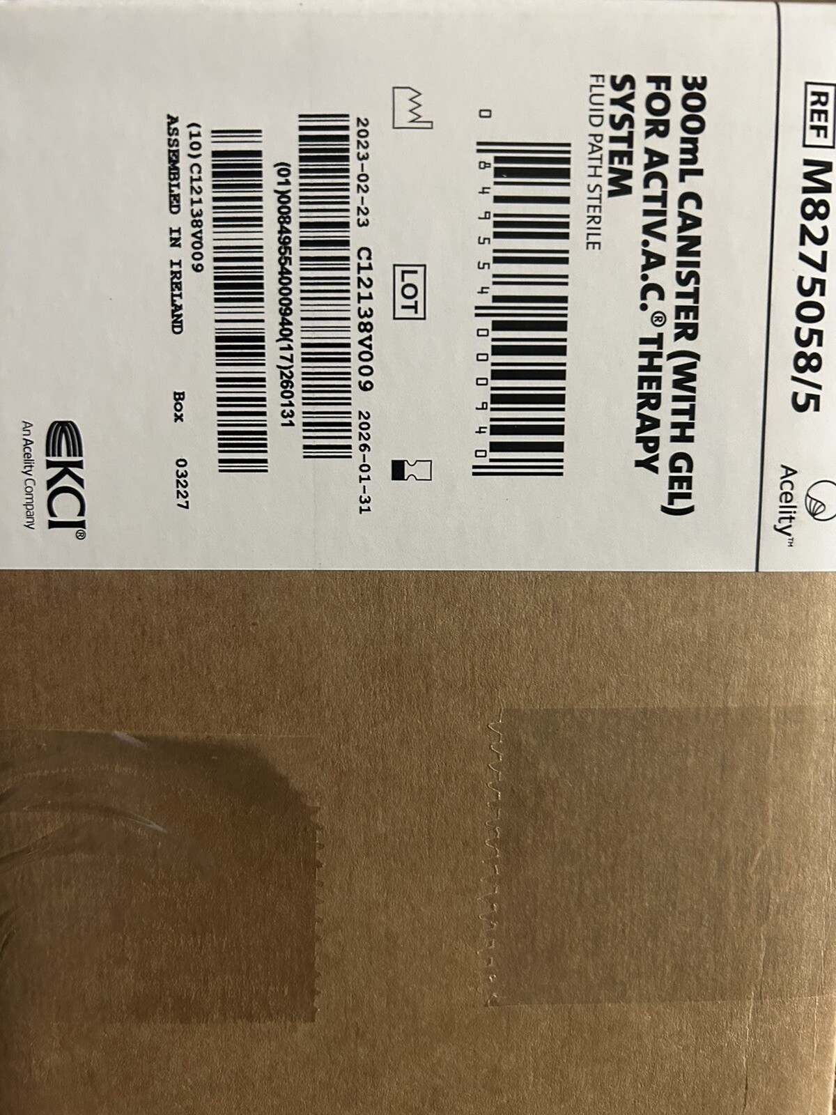 kci 300ml canister with gel for ACTIV.A.C. Therapy System (1 case 5