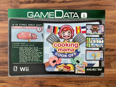 COOKING MAMA Cook Off Video Game Store Display Sign 23x32'' Nintendo Wii PROMO