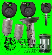 GM Ignition Key Switch Lock Cylinder & Door Pair & Spare Tire Set 3 Chevy Keys