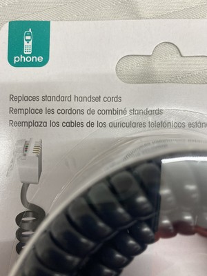 Jasco phone cable - for 25 ft black ge 76139 jas76139 for sale  