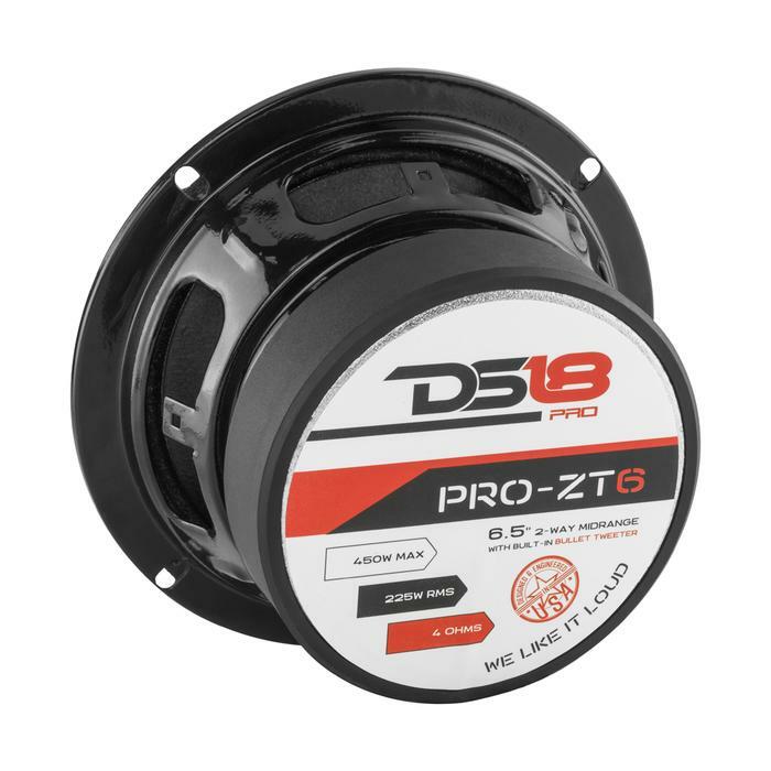2 DS18 PROZT6 6.5" 2 Way Midrange Loud Speaker 900W 4 ohm with Super
