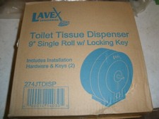 NEW Lavex Toilet Tissue Dispenser 9" Single Roll w/ Locking Key 274JTDISP