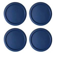 Replacement Lid for Pyrex 1-CUP Storage Cover 4" Bowl 7202-PC Blue (4-Pack)
