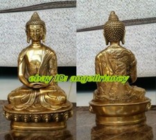 antique bronze Tibetan Buddhis Amitabha Dragon buddha statues 21cm