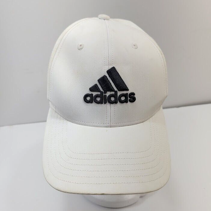 Adidas Logo Baseball Hat Adult OSFM Adjustable Cap White