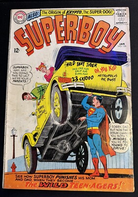 Superboy #126 1966 Origin Of Krypto DC Comics 