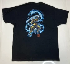 VINTAGE ODM Guardians Of Paradise Samurai Ninja Graphic T-shirt Men XL Black