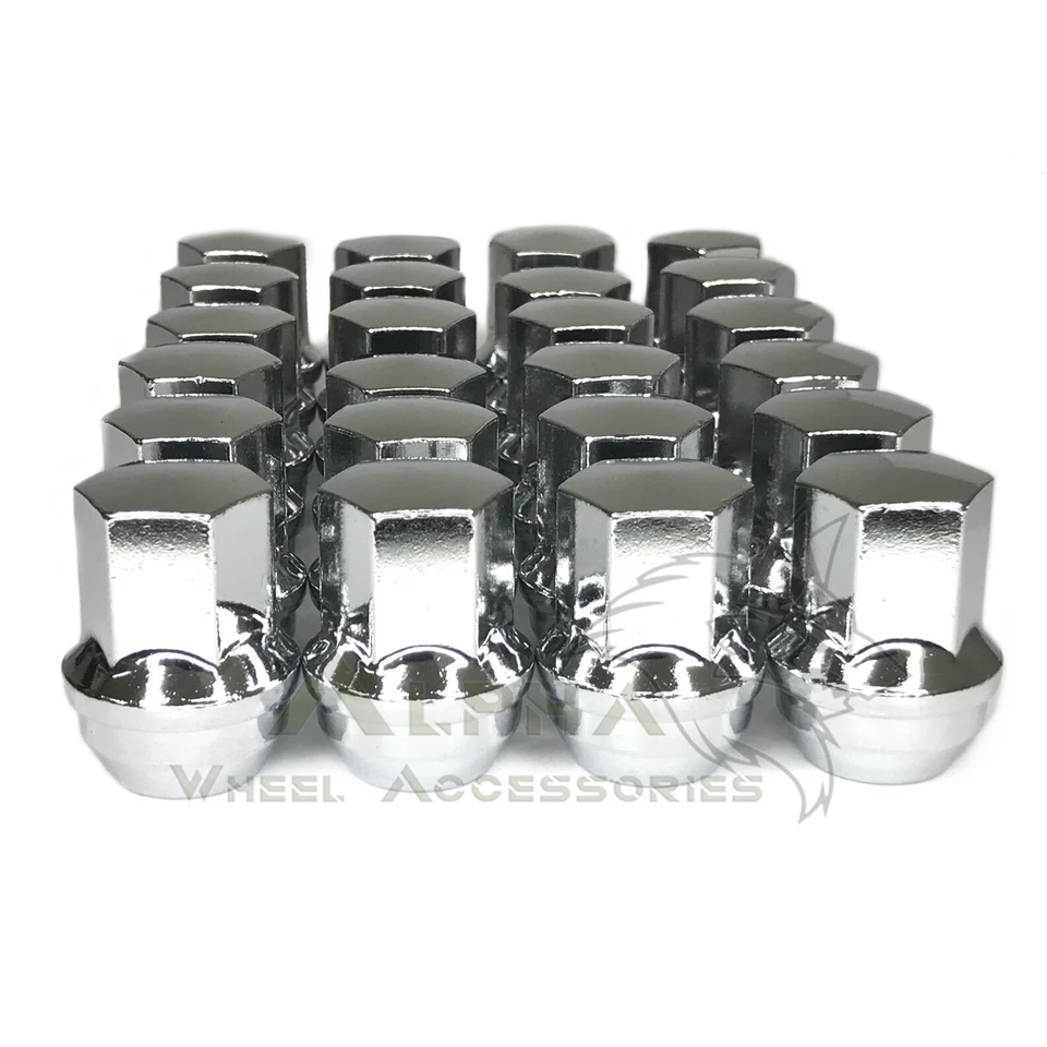 20 tuercas cromadas 9/16"-18 OEM estilo fábrica para Dodge Ram 1500 Durango Dakota Foto 3 de 4