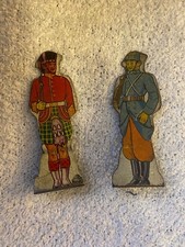  2 Vintage 1930s Marx WWI Tin Litho Soldiers French  Highlander VG-EX cond