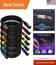 XLR Cables, XLR Microphone Cable 25 ft 6 Pack, Gold-Plated 3-pin XLR Speaker ...